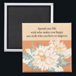 Dahlias - Marmalade Wedding Favour Magnet<br><div class="desc">A lovely little gift for your wedding guests!  This 2"x2" magnet can go home with your attendees and then be utilised on their refrigerators or file cabinets and will always remind them of your special day.</div>