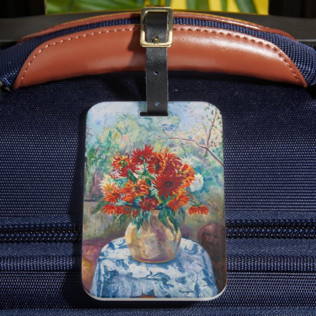 Dahlias, Saint-Tropez | Henri Manguin Luggage Tag (Front Insitu 2)