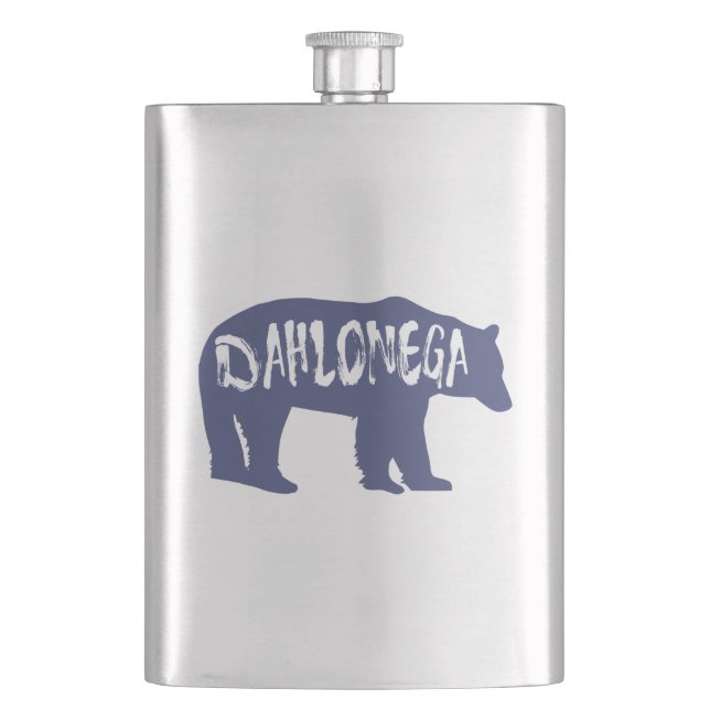 Dahlonega Georgia Bear Hip Flask (Front)