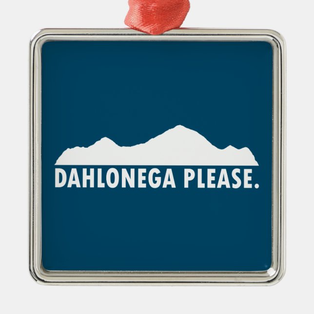 Dahlonega Georgia Please Metal Tree Decoration (Front)