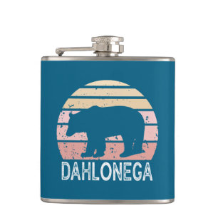 Dahlonega Georgia Retro Bear Hip Flask