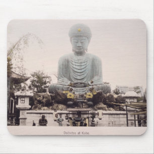 Daibutsu at Kobe, c.1880 (hand coloured albumen pr Mouse Pad