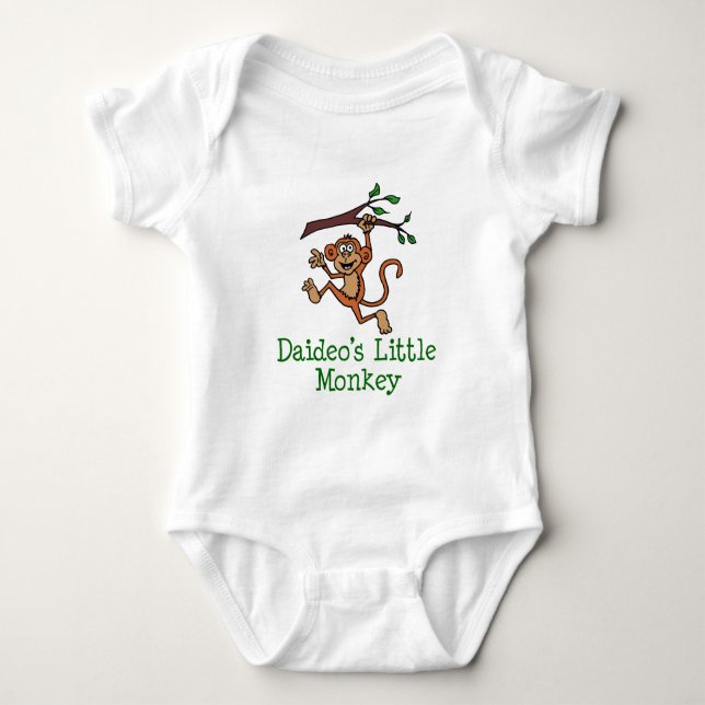 Daideo's Little Monkey Baby Bodysuit (Front)