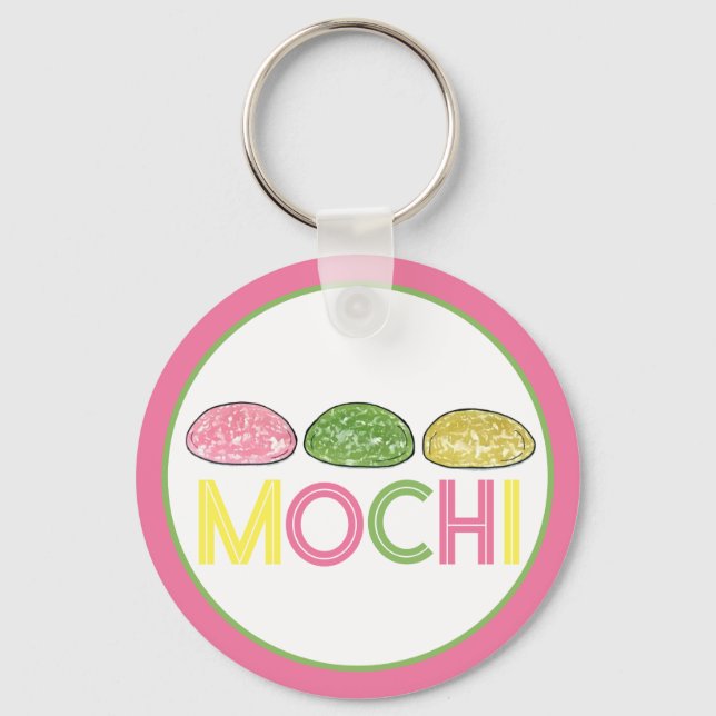 Daifuku Mochi Japanese New Year Rice Cake Food Key Ring (Front)