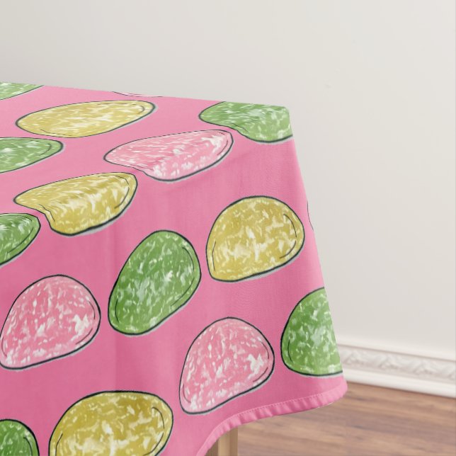 Daifuku Mochi Japanese New Year Rice Cake Food Tablecloth (In Situ)