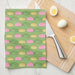 Daifuku Mochi Japanese New Year Rice Cake Food Tea Towel