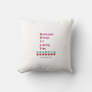 Daily Acronym Throw Pilow Cushion