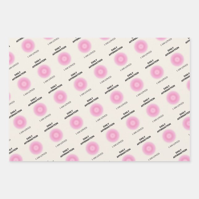 Daily Affirmation, Positive Affirmation, Spiritual Wrapping Paper Sheet (Front)