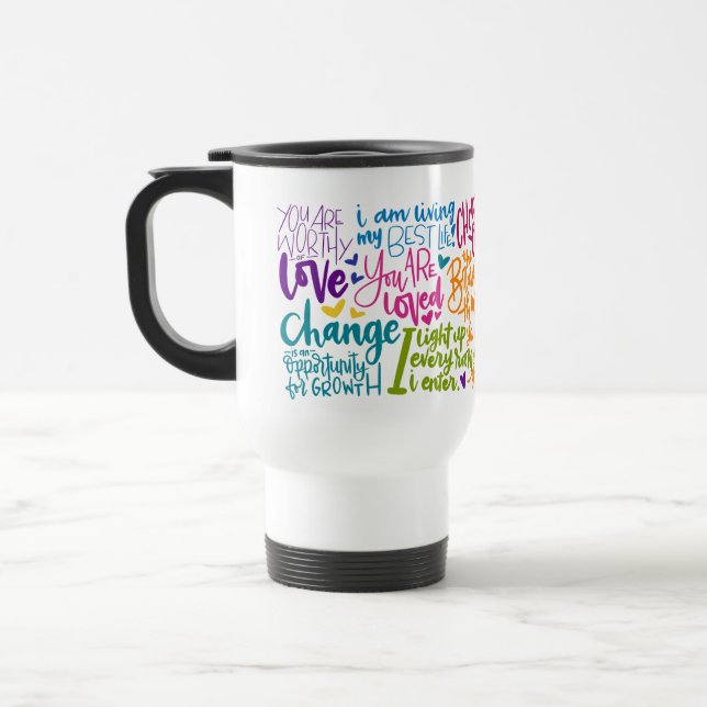 Daily Affirmation  Travel Mug (Left)
