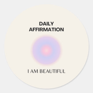 Daily Affirmations Manifestation Classic Round Sticker