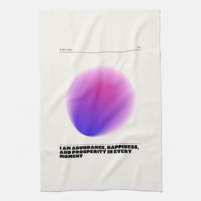 daily affirmations manifestation  tea towel (Vertical)