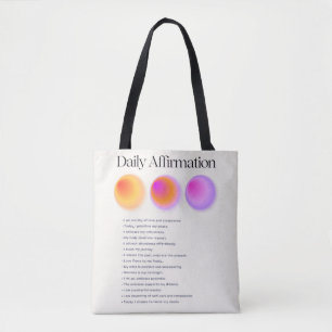 daily affirmations manifestation  tote bag