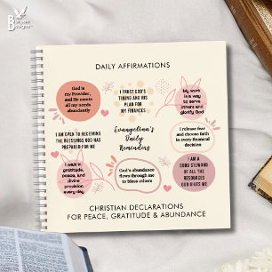 Daily Bible Affirmations Reminders Prayer Notebook