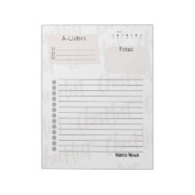 Daily Checklist – Customisable Tear-Off Notepad