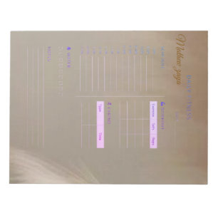 Daily Fitness planner blue and gold luxury classic Notepad