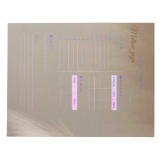 Daily Fitness planner blue and gold luxury classic Notepad