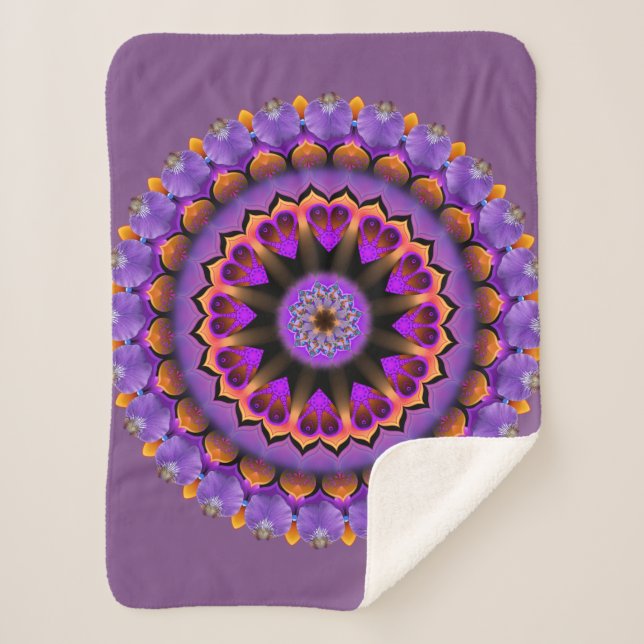 Daily Focus 10.31.17 Love Mandala Sherpa Blanket (Front)