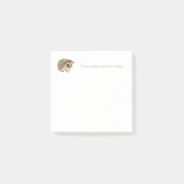 Daily Goals Notes – Hedgehog (Front)