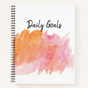 Daily Goals Writing Notebook Journal