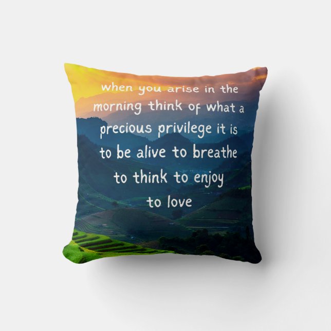 Daily Gratitude Quote Cushion (Front)