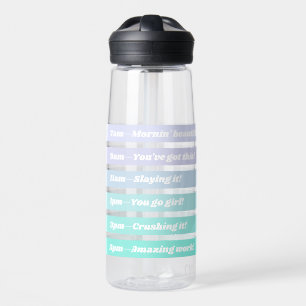 Daily Hydration Tracker 6 Line Gradient Water Bottle