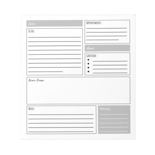 Daily Journal with To Do List, Gratitude, and More Notepad (Front)