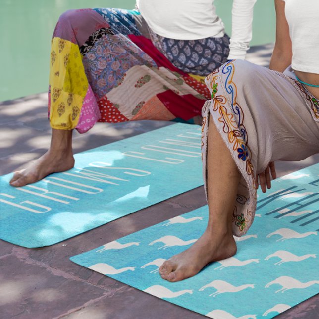 Daily Llama Karma Watercolor Abstract Pattern Yoga Mat (Creator Uploaded)