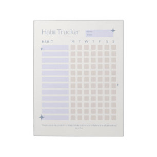 Daily Minimalist Habit Tracker  Notepad