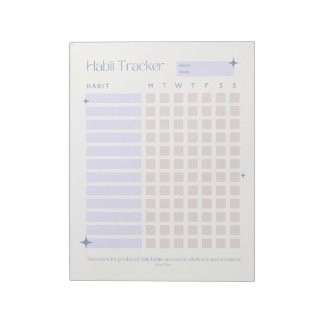 Daily Minimalist Habit Tracker  Notepad