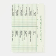 Daily Moral Inventory Card Post-It