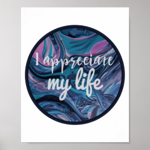 daily motivational affirmations for work and love poster