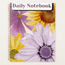 "Daily Notebook" | Vibrant Sunflower & Purple