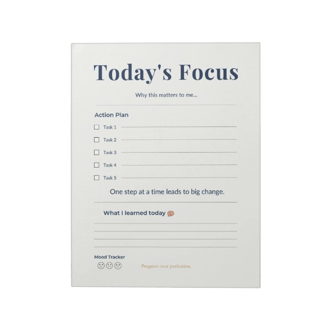 Daily Notepad | Tasks & Notes | Planner Page (Rotated)