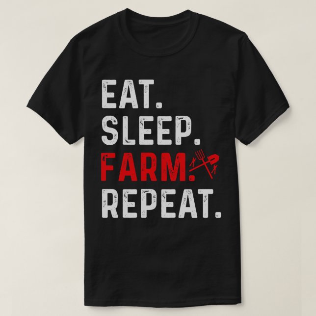 Daily Plan Of Farmers Proud Farmer T Shirts For Fa (Design Front)