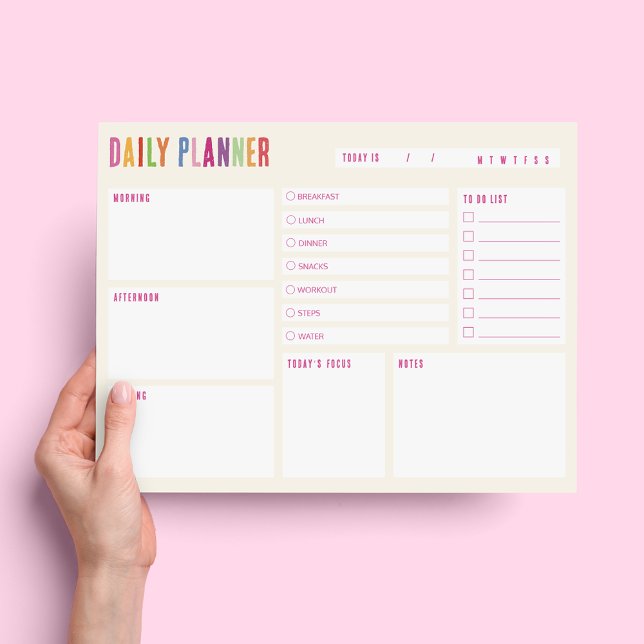 Daily Planner Colourful Text Notepad (Creator Uploaded)