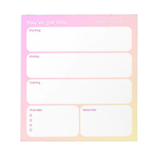 Daily Planner Notepad (40 pages)