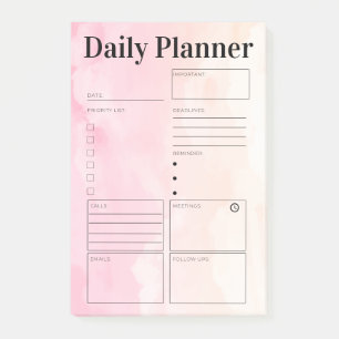 Daily Planner Organizer To Do List Chic Trendy Post-it Notes