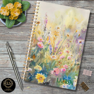 Daily Planner – Personalised Watercolor Wildflower