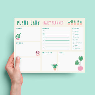 Daily Planner Plant Lady Notepad