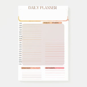Daily planner Post it note booklet