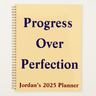 Daily Planner - Progress Over Perfection Plan