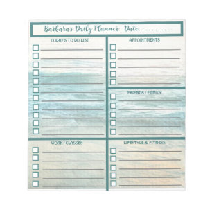 Daily Planner Simple Modern Personalised Notepad