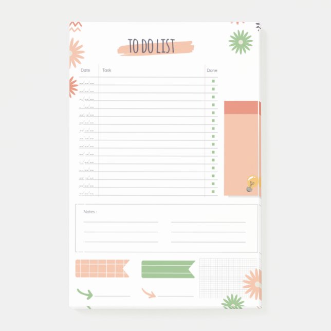 Daily Planner - Soft Pastel Colours | Notes & To-D (Front)