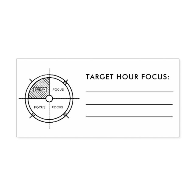 Daily Planner Stamp for Target Hour Focus (Imprint)
