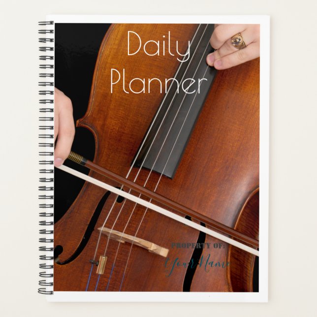 Daily Planner with a Cello Theme - HAMbWG (Front)