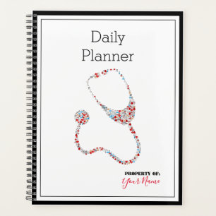 Daily Planner with a Stethoscope Theme - HAMbWG