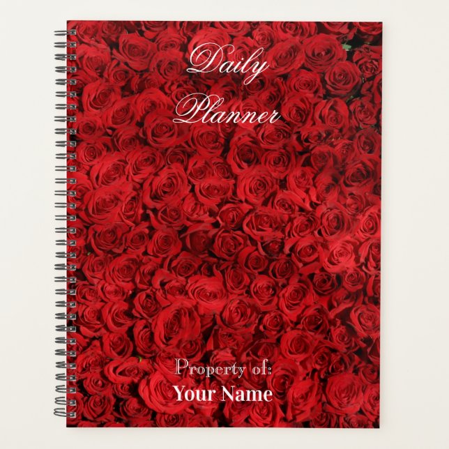 Daily Planner with Red Roses - HAMbWG (Front)