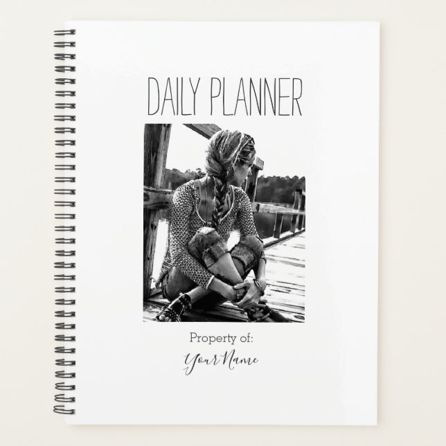 Daily Planner - Woman with Braid- HAMbWG (Front)