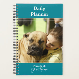 Daily Planner - Your Photo - Any Colour BG - HAMbW