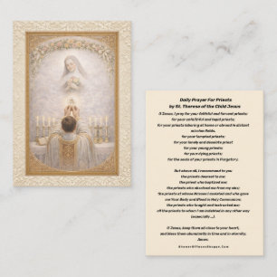 Daily Prayer for Priests by St. Therese Holy Card